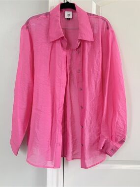 SALE! CAbi 💫 NWOT Summer 2024 Luminous Blouse, Pink Shirt, Size M